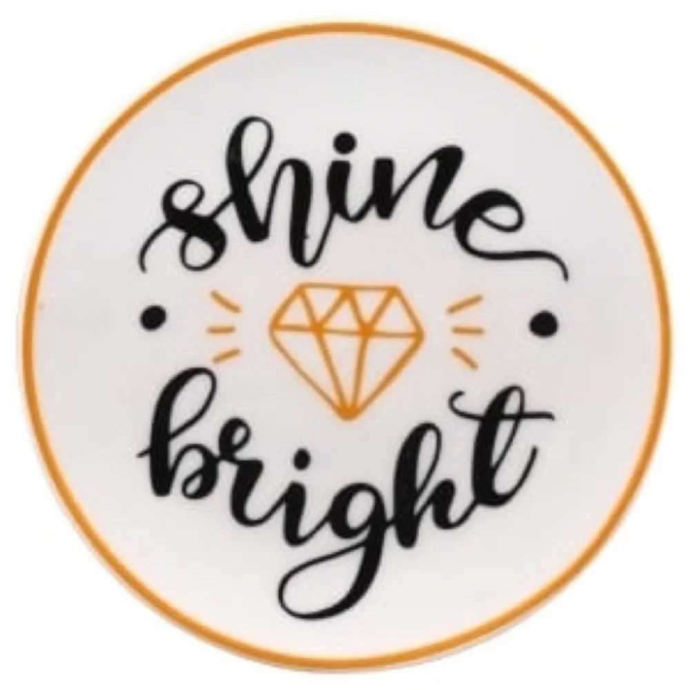 Shine Bright Ceramic Trinket Tray NWT